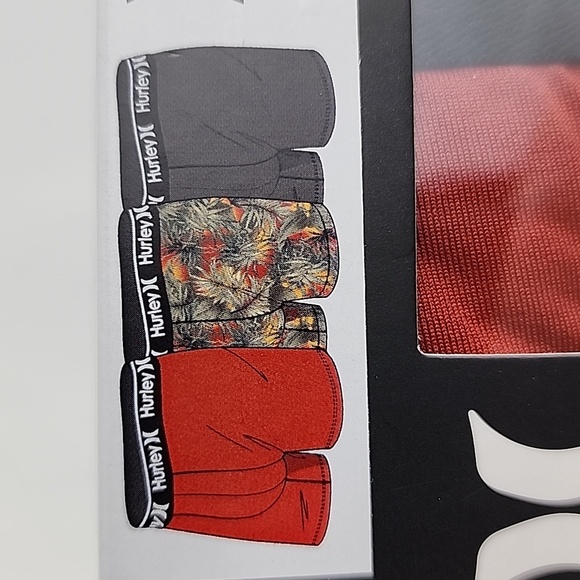 Hurley 3 Pack  Boxer Briefs Red Green Tropical Size XL 40-42 - Picture 4 of 9